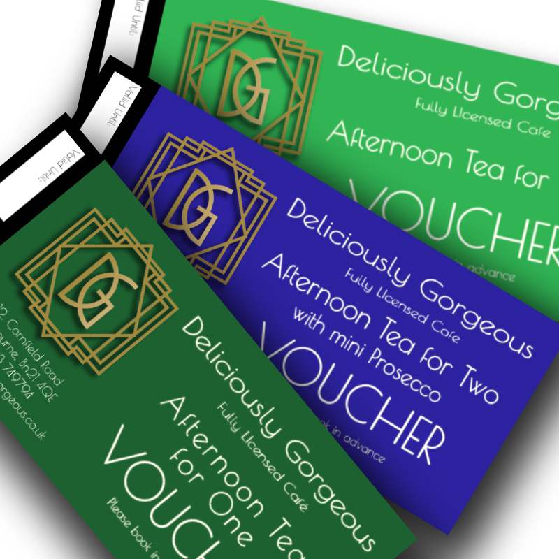 Vouchers at Deliciously Gorgeous Cafe Eastbourne